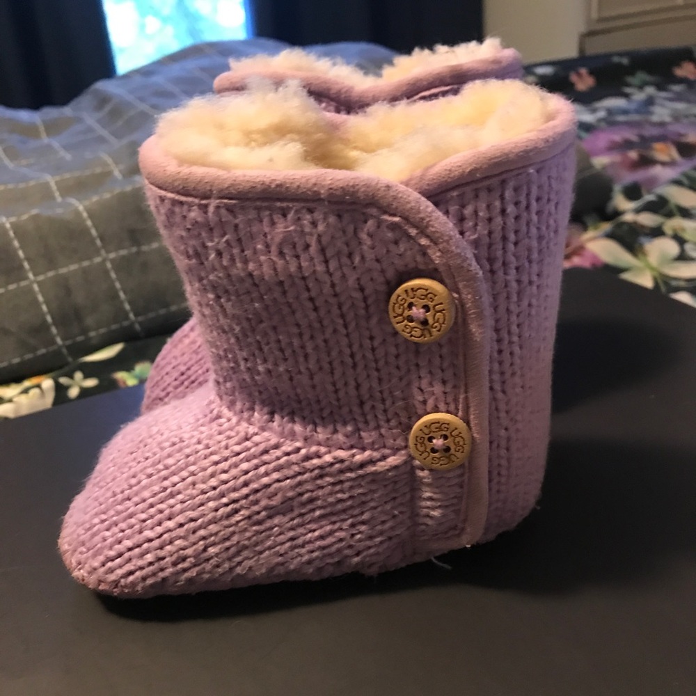 Ugg baby purple boots size 2/3